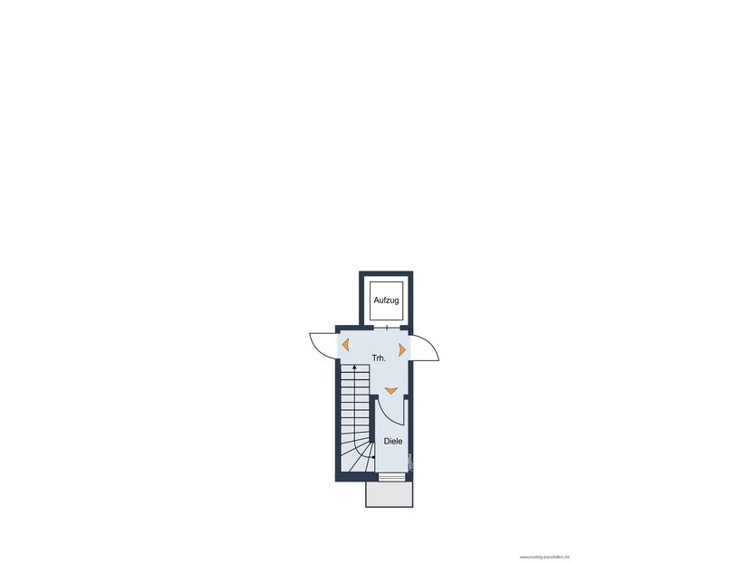 Grundrissskizze der Wohnung (1. OG) - nicht maßstabsgetreu - Möblierung dient lediglich zur Veranschaulichung und ist nicht Bestandteil der Wohnung